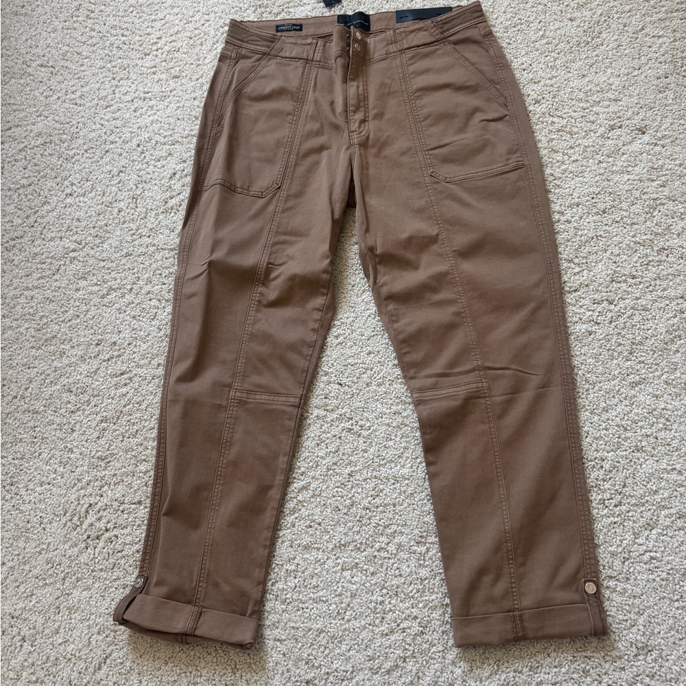 NWT WHBM Women's Mid-Rise Pret-A-Pedi Straight Cropped Pants 12